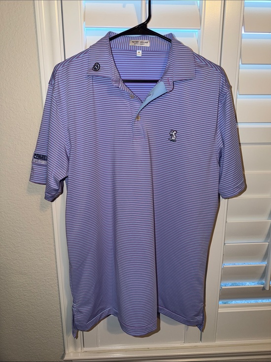 Peter Millar Other - Peter Millar Scotty Cameron Tour Rat Men's Lavender Stripe Golf Polo Shirt